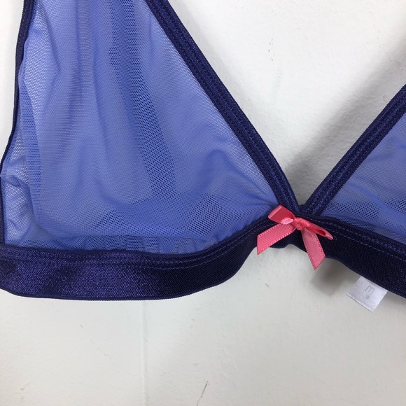 NWT Coquette Sheer Purple and Pink Bralette OS - Picture 4 of 9